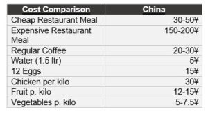 Cost of living in China-Teacher Record